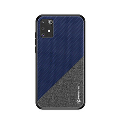 Coque en TPU + PU hybride bleu pour votre Samsung Galaxy A91/S10 Lite