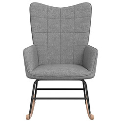 Maison Chic Chaise à bascule | Fauteuil Relax, design moderne Gris clair Tissu -GKD54661