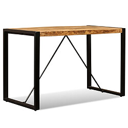 Avis vidaXL Table à manger Bois de manguier brut 120 cm