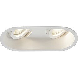 KNIGHTSBRIDGE Dipa Twin Tilt Round Downlight Anti-éblouissement Blanc - DIC2TRW