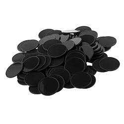 100pcs casino poker chips jeu de plateau de jeu de puces bricolage artisanat 32mm noir