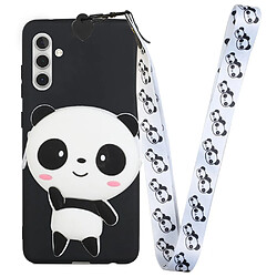 Coque en silicone motif animal de dessin animé avec lanière Blanc/panda pour votre Samsung Galaxy A13 5G