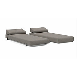 Avis Inside 75 Méridienne design SIGMUND INDU Mixed Dance, Grey convertible lit 160*200 cm pieds Acier noir