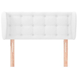 Avis Maison Chic Tête de lit scandinave avec oreilles,meuble de chambre Blanc 83x23x78/88 cm Similicuir -MN39904