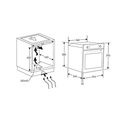 Avis Four intégrable multifonction 70l 60cm a pyrolyse noir - RFC3O5871PN - ROSIERES