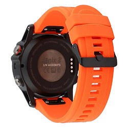 Avis Bracelet en silicone 22mm souple avec boucle noire orange pour votre Garmin Fenix 5/5 Plus