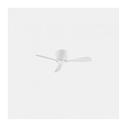 Leds C4 Plafonnier ventilateur Bora Verre,acier blanc,sablé 21,6 Cm