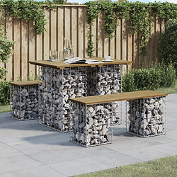 Maison Chic Banc de jardin | Banquette de jardin | Chaise Relax design gabion 100x70x72 cm bois de pin imprégné -MN86583