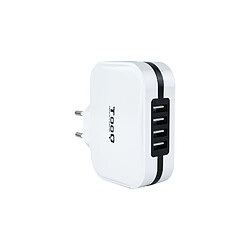 Chargeur USB Tooq 4X 5V 6,8A avec contrôle Ai - Blanc