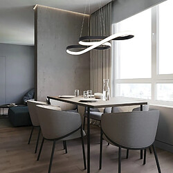 Avis NETTLIFE Suspension LED Silicone Noir Diam.75cm Dimmable avec Télécommande Design Moderne pour Salle à Manger Étude Salon Cuisine Bureau 47W