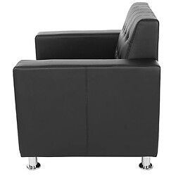 Avis Mendler Fauteuil Kunda, fauteuil de salon / club, pieds métalliques ~ similicuir, noir