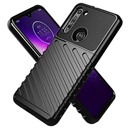 Coque en TPU texture sergé souple noir pour votre Motorola Moto G8