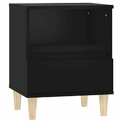 Maison Chic Table de chevet,Table de nuit,Table d'appoint pour salon Noir 40x35x50 cm -MN90815