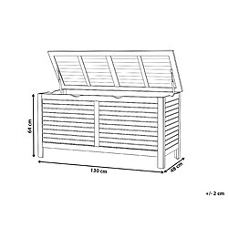 Avis Beliani Coffre 130 x 64 cm Bois foncé RIVIERA