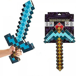 Acheter Universal Minecraft design épée en diamant, mousse douce mignon bleu @