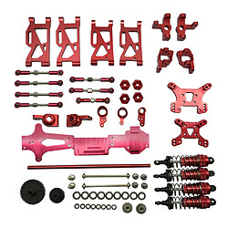 Avis 2 Ensemble WLtoys 144001 RC Voiture Mise à Niveau Métal Kit Bras Arbre D'entraînement Rouge + Noir