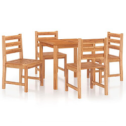 vidaXL Ensemble à manger de jardin 5pcs Bois de teck massif