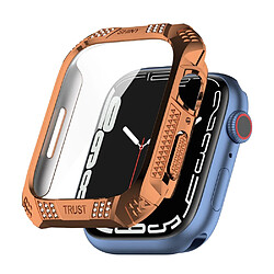 Coque en TPU Décor rhinestone, électroplaqué, motif losanges, or rose pour votre Apple Watch Series 7 41mm