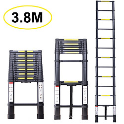 Échelle Télescopique 3.8M, Extensible Ladder Aluminium Échelle Multi-Fonction