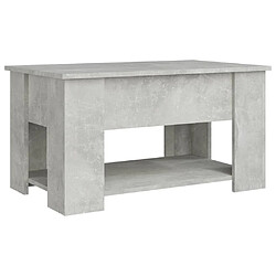 Maison Chic Table basse pour salon | Table à café Gris béton 79x49x41 cm Bois d'ingénierie -GKD60741 pas cher