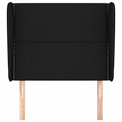 Avis Maison Chic Tête de lit moderne avec oreilles pour chambre - Décoration de lit Noir 103x23x118/128 cm Tissu -MN26308