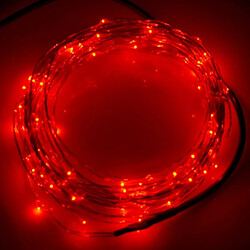 Wewoo Guirlande rouge 10m 12V 6W 500LM SMD-0603 LED fil d'argent Light Festival lampe / décoration bande de lumière, lumière