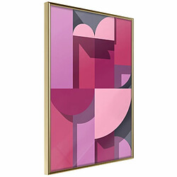 Paris Prix Affiche Murale Encadrée Pink Geometry 20 x 30 cm Or