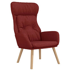 vidaXL Chaise de relaxation Rouge bordeaux Tissu