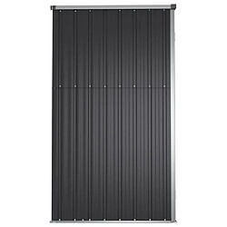 Acheter Helloshop26 Abri de jardin cabane cabanon maison de stockage remise extérieur hangar outils robuste 161 x 89 x 161cm acier galvanisé anthracite 02_0022409