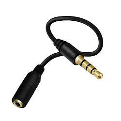 Avizar Adaptateur Jack Mâle 3.5mm vers Jack Femelle 3.5mm Son de Qualité 90mm Noir