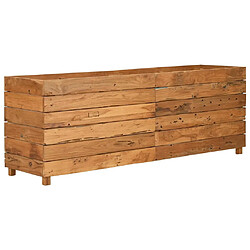 vidaXL Lit surélevé 150x40x55 cm bois de teck recyclé et acier