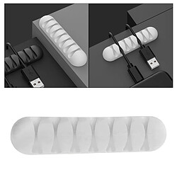 Clips De Câble Porte-cordon Multifonction Organisateur De Fil Pour écouteurs Blanc 7 Emplacements pas cher