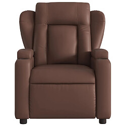 Acheter Maison Chic Fauteuil de massage inclinable,Fauteuil luxe de relaxation Marron Similicuir -MN45632