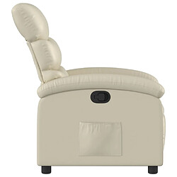 Acheter Maison Chic Fauteuil inclinable,Fauteuil luxe de relaxation Crème Similicuir -MN40031