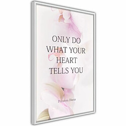 Paris Prix Affiche Murale Encadrée Follow Your Heart I 20 x 30 cm Blanc