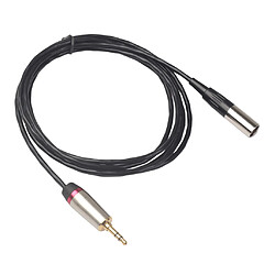 Câble De Transfert Audio Stéréo D'appareil Photo TRS Mâle De 3,5 Mm Au Câble XLR Noir 1m