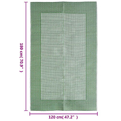 vidaXL Tapis d'extérieur Vert 120x180 cm PP pas cher