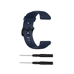 Bracelet en silicone bleu marine pour votre Garmin Forerunner 945/Fenix 5 Plus/Approach S60