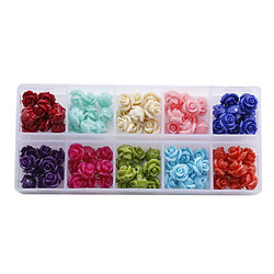 100x Résine Mixte Fleur Perles Lâches Charmes DIY Bijoux Décoratifs Perles