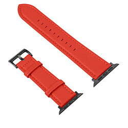 Avizar Bracelet pour Apple Watch 41mm / 40mm et 38 mm Finition Texturé Rouge