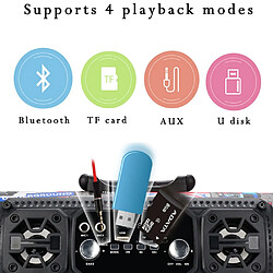 Avis Universal Colonne portable haut-parleur Bluetooth Haut-parleur sans fil Son Son Système audio Subwoofer Musique FM Radio USB | Haut-parleurs portables (Noir)