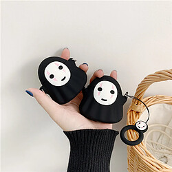 GUPBOO Airpods Coque Housse Étui Protecteur Compatible pour AirPods 3-Anime Sans Visage Mâle Dessin Animé Silicone Femelle