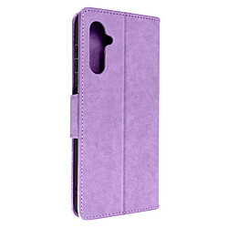 Avizar Pochette Folio pour Galaxy A14 4G et 5G Motif Papillon Support Vidéo Violet