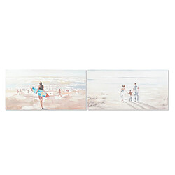 Cadre DKD Home Decor Plage (120 x 3,7 x 60 cm) (2 Unités)