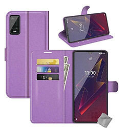 Acheter Htdmobiles Housse etui portefeuille avec coque intérieure en silicone pour Wiko Power U10 / U20 + film ecran - MAUVE