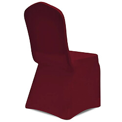 Acheter Decoshop26 Housses élastiques de chaise Bordeaux 18 pièces DEC022539