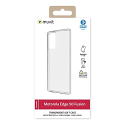 Muvit Coque de Protection pour Motorola Edge 50 Fusion Souple Transparent