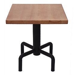 Avis Mendler Table de bistrot HWC-G68, table de bar, qualité gastronomique industrielle 73x70x70cm ~ couleur naturelle