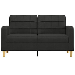 Avis Maison Chic Canapé à 2 places,Sofa de Salon,Canapé droit Noir 140 cm Tissu -GKD344154