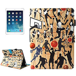 Wewoo Coque pour iPad mini 4 / mini 3 / mini 2 / mini Universel Basketball Sports Motif Horizontal Flip Cuir Housse de protection avec Holder & Card Slots & Sommeil